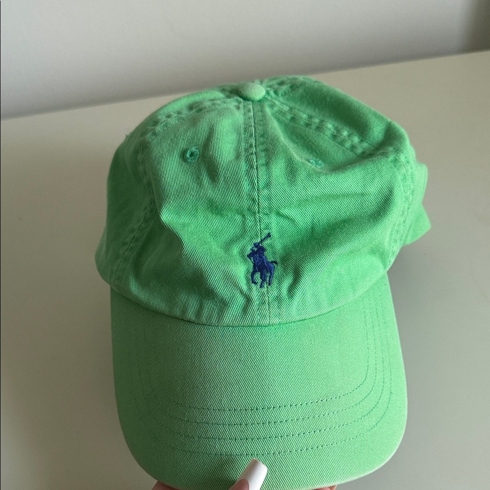 Polo by Ralph Lauren Bright Green Cap with Navy Logo